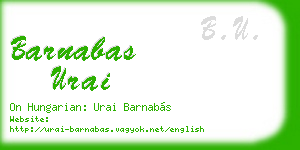 barnabas urai business card