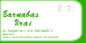 barnabas urai business card